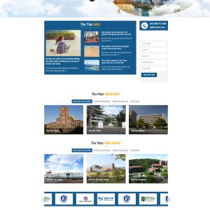 Mẫu Website Công ty dịch vụ Du học nước ngoài