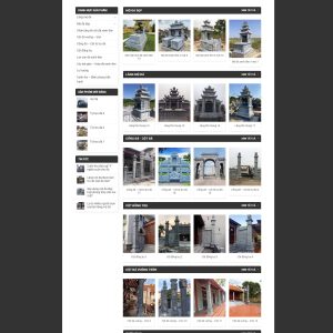 Mẫu Website Công ty kinh doanh Đá Mỹ Nghệ