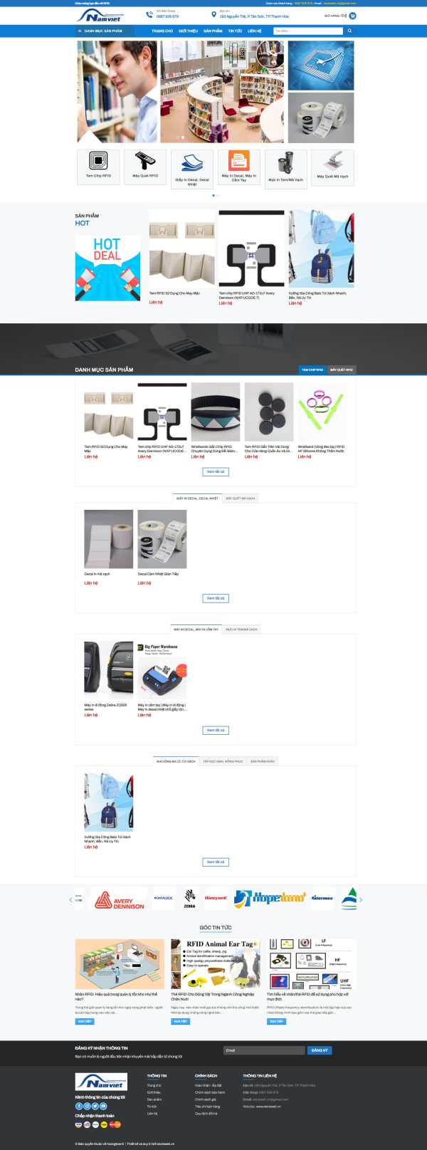 Mẫu Website dành cho Công ty, Cửa hàng kinh doanh thiết bị điện tử