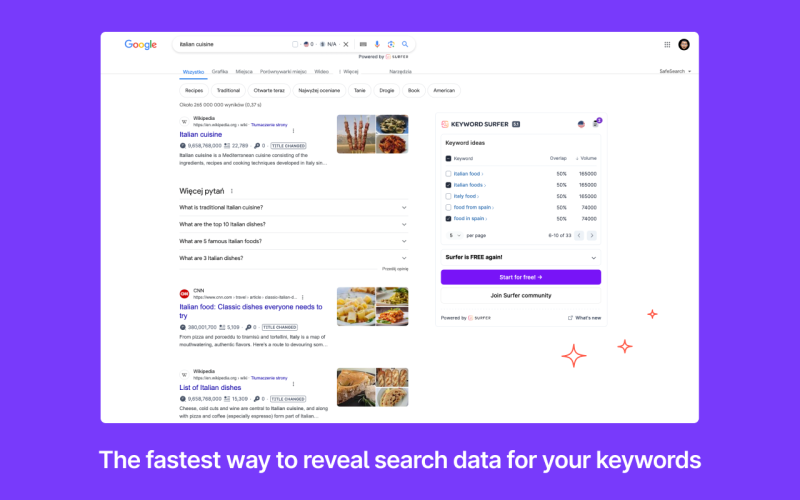 Keyword Surfer
