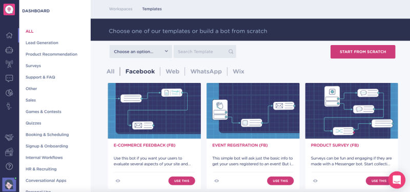 Landbot facebook messenger
