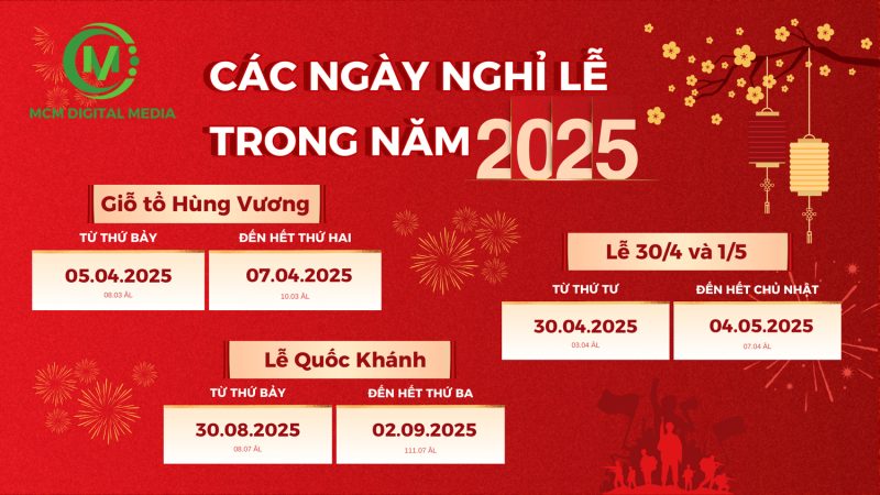 Tổng hợp các ngày nghỉ lễ trong năm 2025