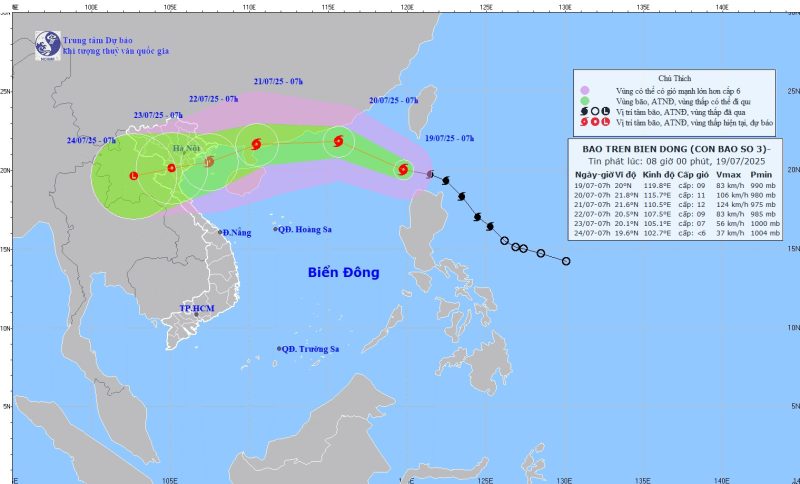Cập Nhật Tin Bão Wipha Mới Nhất