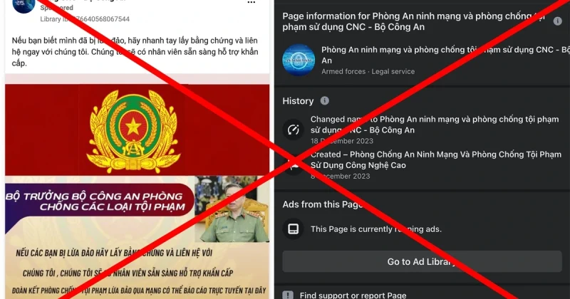 Report trang (Page) mạo danh / lừa đảo